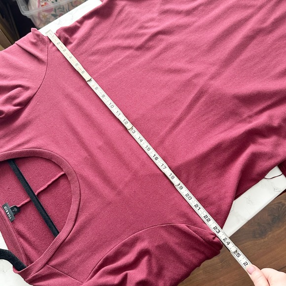 Torrid Maroon French Terry Mini Pullover Tie Waist Dress Rhinestone Plus Size 2X - Picture 13 of 14